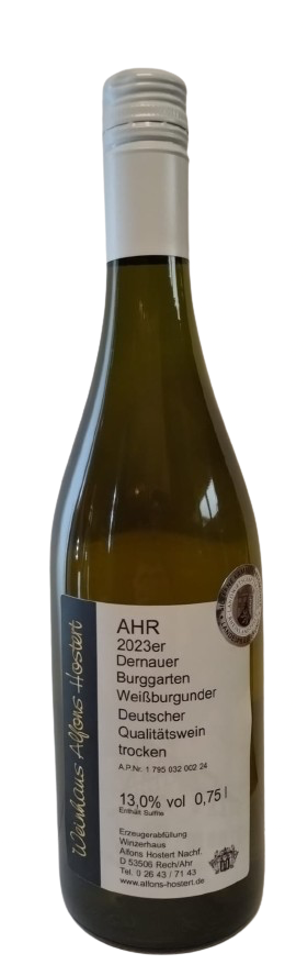 2023 Dernauer Burggarten Weißburgunder trocken Qualitätswein 750 ml Weißwein trocken