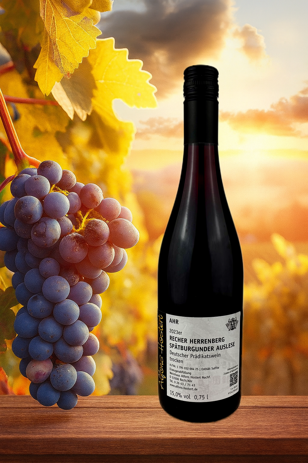 2023 Recher Herrenberg Spätburgunder Auslese Qualitätswein mit  Prädikat trocken 750 ml. Rotwein trocken