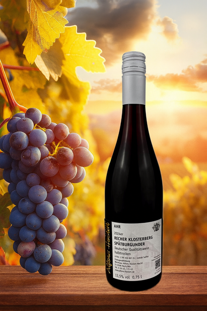 2024 Recher Klosterberg Spätburgunder Qualitätswein halbtrocken 750 ml. Rotwein halbtrocken